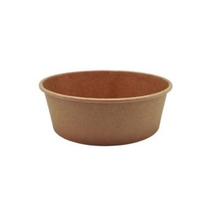 Saladeiras 1100ml Cartão Redondo Ø185mm Cor Kraft  50un