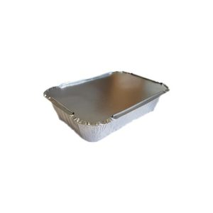 Embalagem Alimentar Alumínio 1125ml Retangular c/Tampa 100u