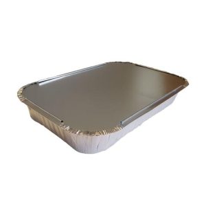 Embalagem Alimentar Alumínio 1500ml Retangular c/Tampa 100un
