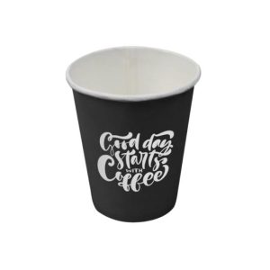 Copos 200ml Papel 7oz Vending Preto 50un