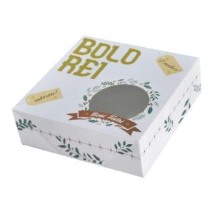 Caixa Bolo Rei 27x27x7,5cm 50un