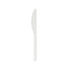 Facas C-PLA Reutilizáveis 18cm Branco 100un