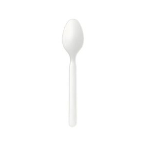 Colheres Sopa C-PLA Reutilizáveis 16cm Branco 100un