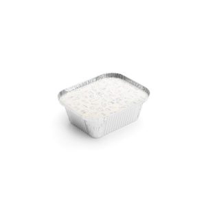 Embalagem Alimentar Alumínio 0450ml Retangular c/Tampa 100un