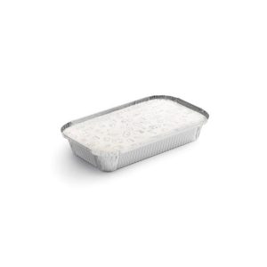 Embalagem Alimentar Alumínio 0600ml Retangular c/Tampa 100un