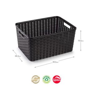 Caixa Arrumação Rattan Nº5 18L Wengue