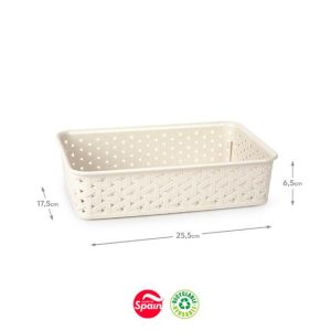 Caixa Multiusos Nature Eco Nº2 17,5x25,5x6,5cm Bege