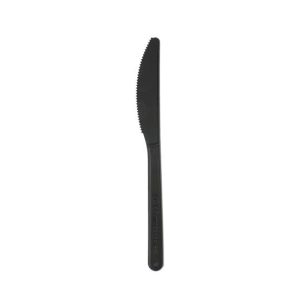 Facas C-PLA Reutilizáveis 18cm Preto 100un