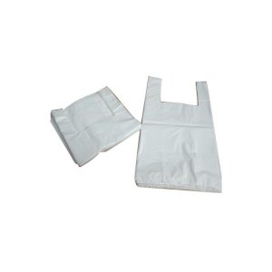 Sacos Plástico Alças 30x40cm Branco Pack 5Kg