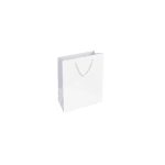 Saco 24x10x31cm Papel Couché 200g c/Asas Cordão Branco 1un