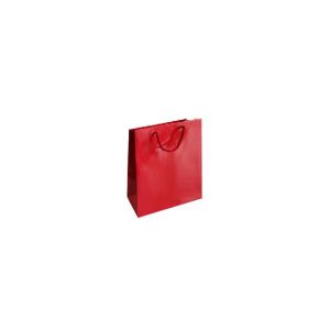 Saco 18x08x25cm Papel Couché 200g c/Asas Cordão Vermelho 1un