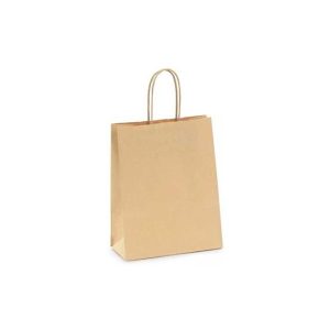 Saco 27x16x31cm Papel 115g c/Asas Kraft 1un