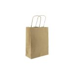 Saco 18x08x23cm Papel 115g c/Asas Kraft 1un