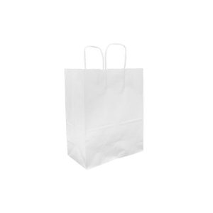 Saco 27x16x31cm Papel 100g c/Asas Branco 1un