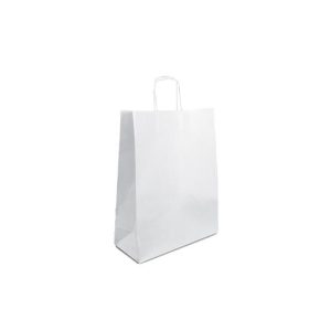 Saco 24x09x31cm Papel 090g c/Asas Branco 1un