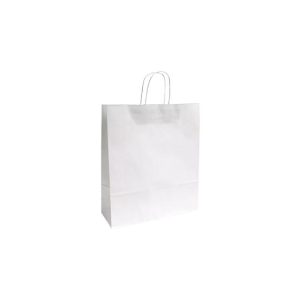 Saco 32x11x39cm Papel 100g c/Asas Branco 1un