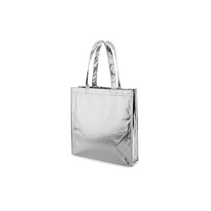 Saco de Compras Non-Woven Prateado Laminado