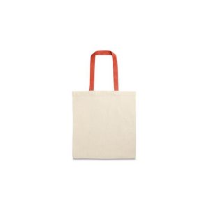 Saco de Compras 100% Algodão Alças em Vermelho Compridas