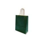 Saco 18x08x24cm Papel 100g c/Asas Verde Escuro 1un