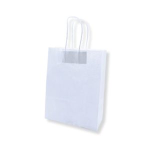 Saco 32x14x40cm Papel 100g c/Asas Branco 1un