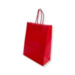 Saco 32x14x40cm Papel 100g c/Asas Vermelho 1un