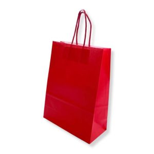Saco 42x16x49cm Papel 100g c/Asas Vermelho 1un