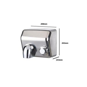 Secador de Mãos Elétrico com Botão 2300W PW-250A Aço