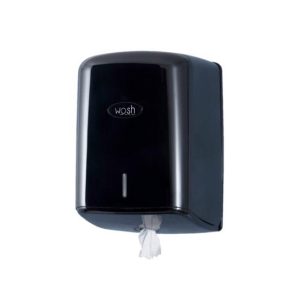 Dispensador Toalhas Rolo Extração Central Wosh Preto