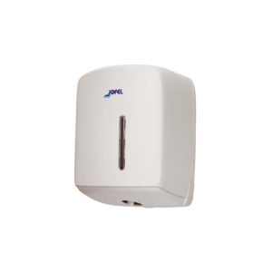 Dispensador Toalhas Rolo Extração Central Branco Mate