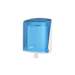 Dispensador Toalhas Rolo Extração Central Azul