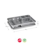 Escorredor Loiça 45x29,7x8cm Venezia Prata