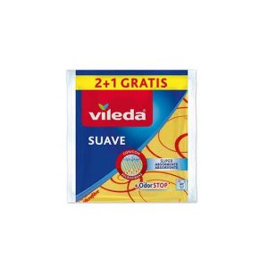 Pano 35x40cm Multiusos Vileda Suave Amarelo Pack 2+1 Grátis