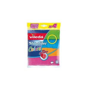 Pano Microfibra 30x30cm Vileda Sortido Pack 4un