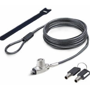 Startech Slim Lock Noble Wedge Slot Compatible, 6.6ft Locking Cable - Trancamento do cabo de segurança - antirroubo - 2 m - Compatível com TAA