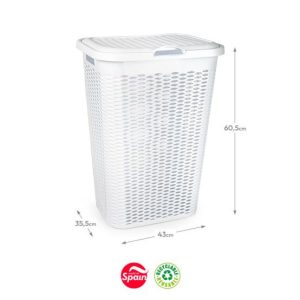 Cesto Roupa c/ Tampa 51L Branco