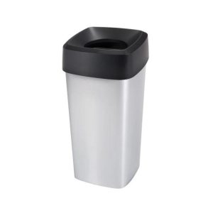 Contentor 60L Quadrado Cinza Cube com Tampa