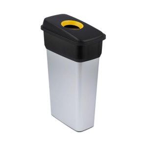 Contentor 70L Cinza/Preto Neo Ecosort com Tampa Amarelo
