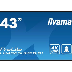 iiyama ProLite LH4365UHSB-B1 - 43" Classe Diagonal (42.5" visível) ecrã LCD com luz de fundo LED - sinalização digital - Android - 4K UHD (2160p) 3840 x 2160 - preto
