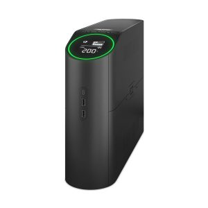 APC Back-UPS Pro - UPS - torre, luzes RGB - AC 230 V - 1320 watt - 2200 VA - 1 fase - conectores de saída: 6 - preto, meia noite