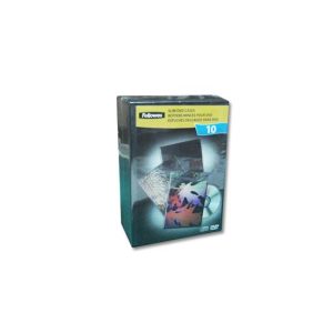 Caixa para CDs/DVDs Slim 7mm Preto Pack 10un