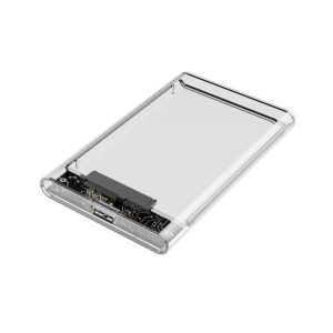 Caixa Disco Rígido USB 3.0 SATA SSD 2,5" Transparente