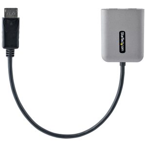 Startech DP to Dual HDMI MST HUB, Dual HDMI 4K 60Hz, DisplayPort Multi Monitor Adapter with 1ft (30cm) Cable, DP 1.4 Multi Stream Transport Hub, DSC | HBR3, DP to 2x HDMI Ports - DP to HDMI Splitter (MST14DP122HD) - Adaptador de vídeo - DisplayPort m