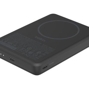 Belkin BoostCharge - Carregador portátil - fino - 10000 mAh - 7.5 watt - Fast Charge - 2 conectores de saída (USB-C) - no cabo: USB-C - preto