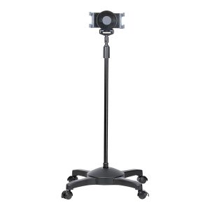 Startech Mobile Tablet Stand w/ Lockable Wheels, Height Adjustable Cart, Universal Rolling Floor Stand for Tablets from 7-11in, Portable Tablet Stand w/ Detachable Tablet Holder, TAA - Ergonomic Tablet Stand - Carrinho - para tablet - tamanho de tela