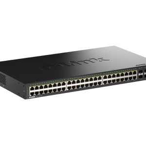 D-Link SmartPro DGS-1530-52P - Interruptor - inteligente - 48 x 10/100/1000 (PoE+) + 4 x 10 Gigabit SFP+ - desktop, montável em trilho - PoE+ (370 W)