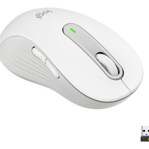 Logitech Signature M650 L - Rato - tamanho grande - óptico - 5 botões - sem fios - 2.4 GHz, Bluetooth - recetor USB Logitech Logi Bolt - branco sujo