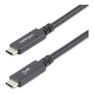 StarTech USB C to USB C Cable - 6 ft / 1.8m - 5A PD - USB-IF Certified - M/M - USB 3.0 5Gbps - USB C Charging Cable - USB Type C Cable (USB315C5C6) - Cabo USB - USB-C (M) reto para USB-C (M) reto - USB 3.0 - 5 A - 1.8 m - suporte de 4K - preto - para