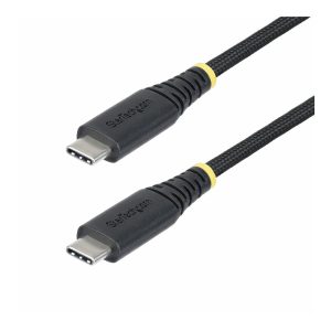 StarTech 2m USB-C Charging Cable, 240W, Silicone Jacket w/Braid - Cabo USB - USB-C (M) para USB-C (M) - USB 2.0 - 48 V - 5 A - 2 m - gama de potência alargada (EPR), Fornecimento de energia USB (240W) - preto