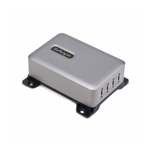 Startech 4-Port USB-C Charger, 240W Total, Single Port 140W EPR - Adaptador de alimentação - com suporte de montagem na superfície - 240 watt - 5 A - Fornecimento de Energia 3.1 - 4 conectores de saída (USB-C) - Europa