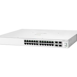 HPE Networking Instant On 1930 24G Class4 PoE 4SFP/SFP+ 370W Switch - Interruptor - L3 - Administrado - 24 x 10/100/1000 (PoE) + 4 x 1 Gigabit / 10 Gigabit SFP+ - montável em trilho - PoE (370 W)